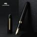 Jinhao 9056 Fountain Pen Natural Wood Handmade M/F Nib Gold clip Ink Pen Stationary Business Office Gift Writing School Supplies Ebony-Gold M(0.7mm)