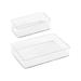 Household Drawer Organizer Kitchen Storage Box Makeup Pallet Dividers Utensils Holder Multifunction Pp 2 Pcs