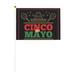 Cinco de Mayo Mexican Fiesta Flags 6 Packs Mini Handheld Flag Desk Flag 5.5 x 8.3 Inches with Flagpole for Festivals Events Birthday Party Parades