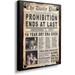 Prohibition Era Sign - Rustic Man Cave Sign - Beer Liqour Poster - Old Newspaper Sign - Vintage News Paper (12X16inch Unframed)