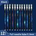 12Pcs/Box Twelve Constellations Erasable Gel Pen 0.5 Full Needle Tube Grinding Heat Erasable Pen School Office Supplies Starry sky-Black