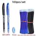 103pcs/set Black Blue Ink Erasable Pen Refills Rods Set 0.5mm Magic Erasable Gel Pen Washable Handle Office Writing Stationery 103pcs mixed set