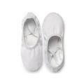 Woobling Women Dance Shoe Canvas Flats Slip On Ballet Shoes Stretch Slipper Ballets Yoga White 8C