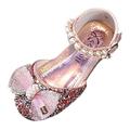 Fashion Summer Girls Sandals Dress Performance Dance Shoes Sequin Pearl Mesh Bow Buckle Princess Shoes Rose Shoes for Girls Swim Shoes for Toddler Girl Kids Arch Support Sandals Kids Slides Sandals