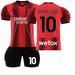 XNB 2023-2024 AC Milan Home Shirt #10 Rafael Leao Soccer Jerseys and Shorts Set