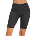 YONGHS Women s Boxer Shorts Underwear Elastic Waistband Bike Shorts Soft Stretch Short Leggings Black XL
