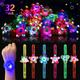 Party Favors for Kids 4-8 8-12 32Pack LED Light Up Fidget Spinner Bracelets Goodie Bag Glow in The Dark Party Supplies Treasure Box Prizes Birthday Stocking Stuffers for Boys Girls