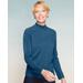 Blair Women's Soft Spun® Acrylic Mock Neck Long Sleeve Sweater - Green - PXL - Petite