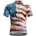 cllios Men s USA Flag Cycling Jersey Slim Fit Zipper Short Sleeve Biking Shirts Independence Day Breathable Tight-fitting Shirts 4th of July Shirts for Men
