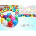 50 PCS Ball Pit with Balls Count Multi-color Plastic Balls for Ball Pit Crush Proof Playpen Balls with Zip Storage Bag Phthalate & Bpa Free for Babies Crawl Tunnel Ball Pit & Trampoline