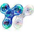 2 Pack LED Light Fidget Spinners - Crystal Finger Toys for Children - 3 Flashing Modes - Thanksgiving Christmas Gift