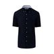 Fynch-Hatton Herren Leinenhemd Casual Fit Kurzarm, marine, Gr. XL