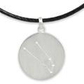 White topaz pendant necklace, 'Constellation: Taurus'