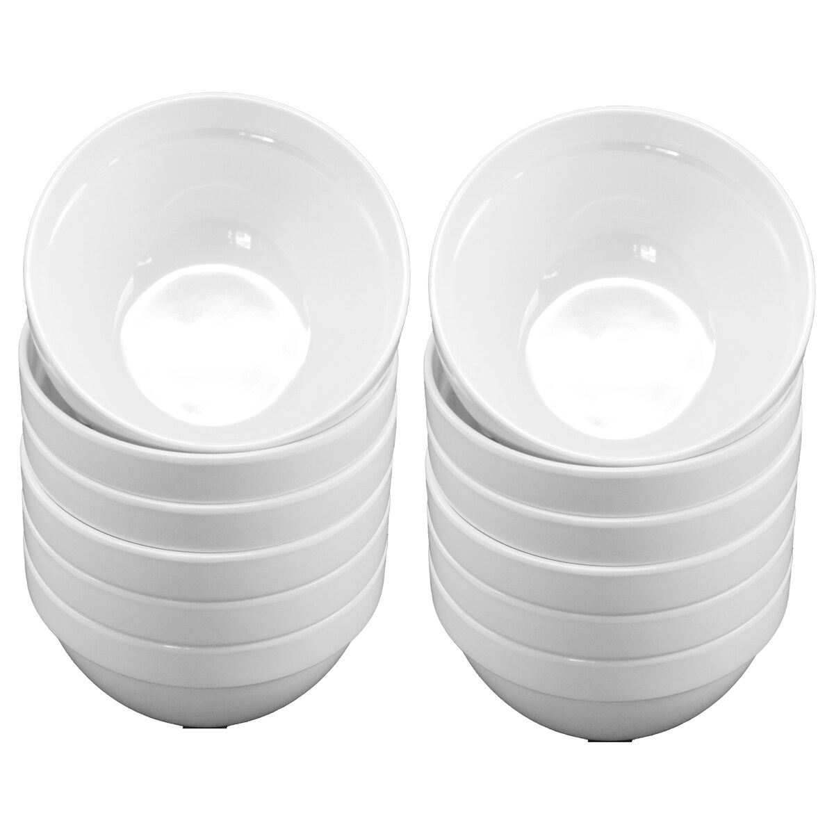 GVK ECO 12 Stück Melaminschüssel Ø 12 cm in weiß Salatschüssel Beilagenschale Image