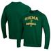 Men's Under Armour Green Siena Saints All Day Arch Softball Fleece Raglan Pullover Sweatshirt