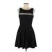 Amanda Uprichard Casual Dress - Party Scoop Neck Sleeveless: Black Print Dresses - Women's Size Medium
