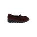 Clarks Wedges: Burgundy Solid Shoes - Women's Size 7 1/2 - Almond Toe