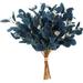 20 Silk Artificial Eucalyptus Stems - Set of 12 | Fake Eucalyptus Stem with Leaves & Berries | Greenery Plant for Home Decor Weddings & Bouquets - Navy Blue Artificial Eucalyptus Stems Kit