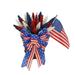 Clearance Inspired by the USA flag Independence Day Wreath Home Decoration With Red white Blue Ears Hanging Upside Down Door Hanging Wreath 4th of July Decorations