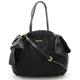 PRADA Side Ribbon Tote Bag Shoulder Gathered Nylon Leather NERO Black BN1760