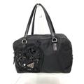 PRADA Bag Evening Heart Handbag Nero Black Triangle Ladies Nylon x Bijou BN1134
