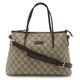 GUCCI GG Supreme Plus Tote Bag Handbag Shoulder PVC Leather Beige Dark Brown 353440