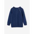 Cable Knit Jumper for Boys navy blue