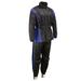 Xelement RN4768 Men s Black and Blue 2-Piece Motorcycle Rain Suit with Boot Strap Small