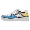 Sneaker DOGO "Dice Low-Top Sneaker Wonder Lola Bunny Damen Sneaker", Damen, Gr. 37, Normalschaft, bunt (weiß, blau, gelb), Lederimitat, Schuhe, Vegan