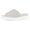 Pantolette GABOR, Damen, Gr. 41, silber (silberfarben), Textil, modisch, Schuhe, Plateau, Sommerschuh, Schlappen mit Best Fitting-Ausstattung