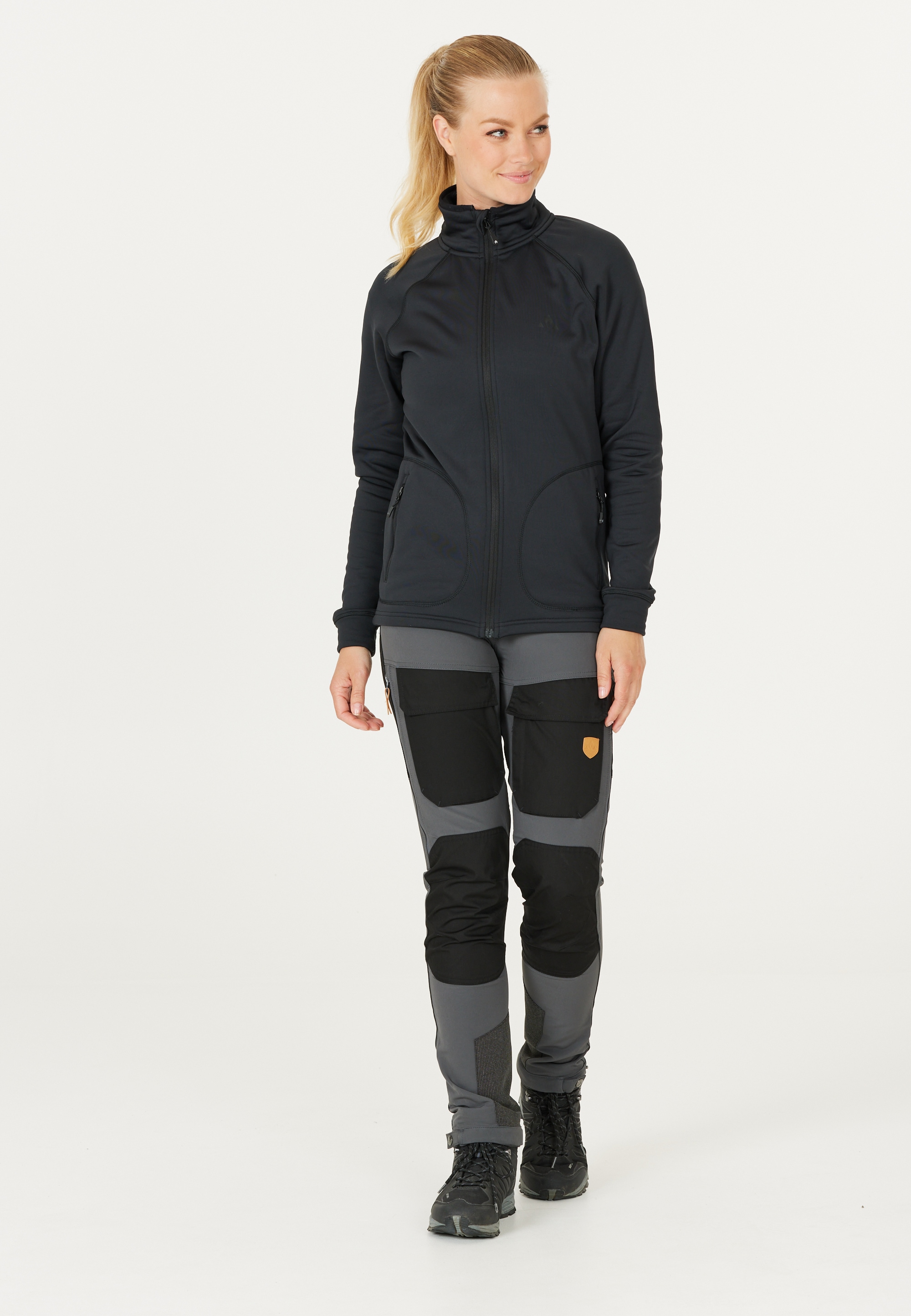 Softshellhose WHISTLER "Anissy", Damen, Gr. 42, EURO-Größen, grau, 65% Polyester, 35% Baumwolle, mehrfarbig, Sportlich, lang, Hosen, mit atmungsaktivem Material Image