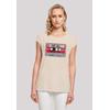 T-Shirt F4NT4STIC "Stranger Things Cassette For Will", Damen, Gr. XS, weiß (sandweiß), Obermaterial: 100% Baumwolle, casual, regular fit, Rundhals, Kurzarm ohne Bündchen, Shirts, Premium Qualität