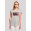 T-Shirt F4NT4STIC "Stranger Things Cassette For Will", Damen, Gr. XXL, grau (erdgrau), Obermaterial: 100% Baumwolle, casual, regular fit, Rundhals, Kurzarm ohne Bündchen, Shirts, Premium Qualität