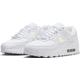 Sneaker NIKE SPORTSWEAR "WMNS AIR MAX 90" Gr. 39, white, metallic silver, blue joy Schuhe Sneaker