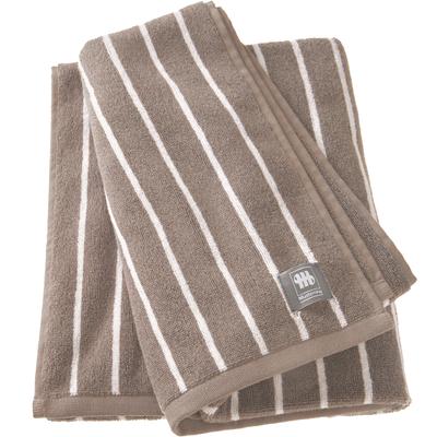 Badetuch MUSTERRING "Needlestripe", grau, B:70cm L:140cm, Jacquard, Baumwolle, Handtücher (Packung), hautschmeichelnd, super weich Image