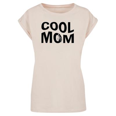 T-Shirt MERCHCODE "Merchcode Damen Ladies Mothers Day - Cool mom T-Shirt" Gr. L, beige (whitesand) Herren Shirts