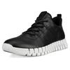 Sneaker ECCO "GRUUV M", Herren, Gr. 44, schwarz, Glattleder, sportlich, Schuhe, Freizeitschuh, Halbschuh, mit herausnehmbarer Dual-Fit-Innensohle