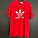 Adidas Shirts | Adidas Tee - Adidas Adicolor Trefoil Tee Men’s Size L | Color: Red | Size: L