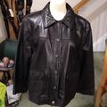 Nine West Jackets & Coats | Nine West Black Genuine Leather Jacket | Color: Black | Size: Xl