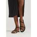 Anthropologie Shoes | New Anthropologie Amanu Nakuru Black Leather Flat Sandals Size 37 Us 7 | Color: Black | Size: 7