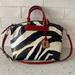 Dooney & Bourke Bags | Dooney & Bourke Zebra Print Florentine Vacchetta Leather Shoulder Bag Satchel | Color: Cream/Red | Size: Os