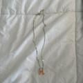 Disney Jewelry | Disney, Orange M Necklace With Disney Ears Next To It | Color: Orange/Silver | Size: Os