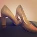 Nine West Shoes | Nine West Block Heels | Color: Cream/Tan | Size: 6.5