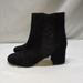 Nine West Shoes | Nine West Block Heel Black Suede Zip Ankle Bootie Size 8 | Color: Black | Size: 8