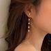 Anthropologie Jewelry | Gold And Pearl Drop Earrings (Front And Back) | Color: Gold | Size: Os