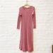 Anthropologie Dresses | Anthropologie || T.La Sasha Ribbed Midi Dress Pink Medium | Color: Pink | Size: M