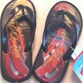 Disney Shoes | Flip Flops Disney Pixar Cars Boys New Size 3m Hologram Man Made Materials | Color: Black/Red | Size: 3b