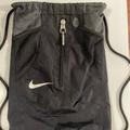 Nike Bags | Nike Drawstring Backpack Light Weight Black And Gray 2 Mesh Pockets Zip Pocket | Color: Black/Gray | Size: Os