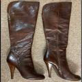 Nine West Shoes | Nine West Tall Leather Boots | Color: Brown | Size: 7.5