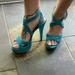 Nine West Shoes | Nine West Turquoise Suede Platform Shoes | Color: Blue | Size: 9
